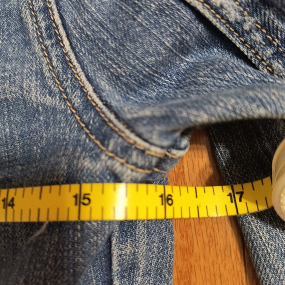 Abercrombie Vintage distressed blue jean denim jacket, size junior large - Picture 10 of 10